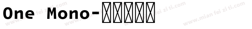 One Mono字体转换